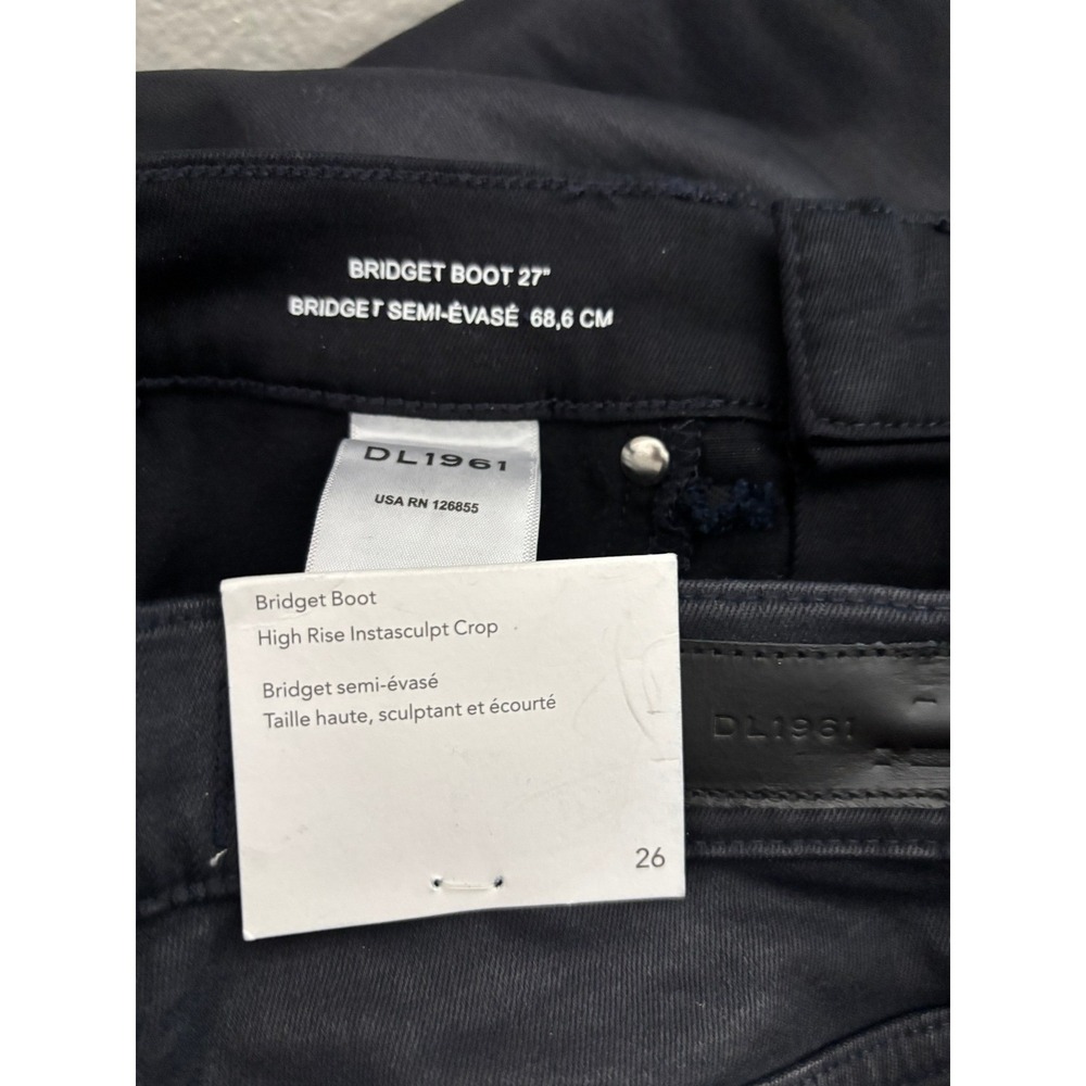 NWT DL1961 Bridget Boot Cut Glazed Blueberry coated denim high rise Size 26 - Picture 3 of 6